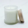 OEM private logo paraffin wax soy scented wax filled in colored glass candle jars with customize color box