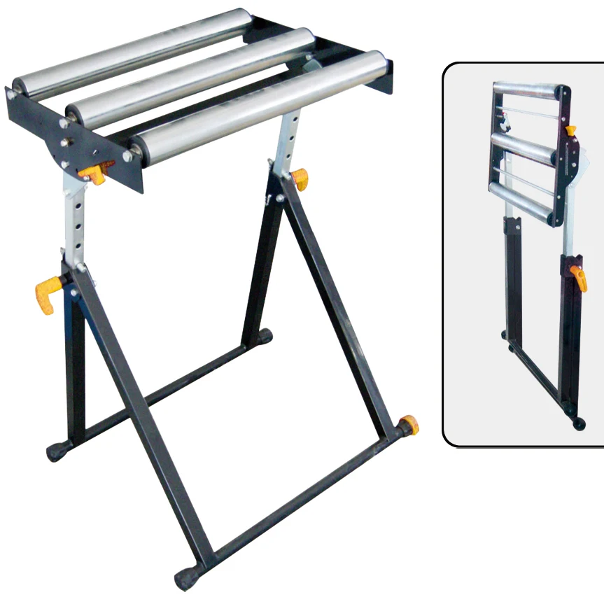 Adjustable Extension Roller Stand For Table Saw Outfeed Roller Table