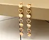 2019 New Design Rose Gold Solid and hollow out Heart Shaped Long Drop Women Earrings