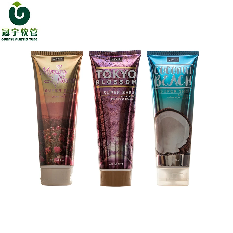 200ml Glossy Labeling Cosmetic Plastic Tube For Shampoo Conditioner