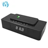 High Quality Stereo Deep Bass 10W Portable Power Bank Bluetooth Speaker with QI wireless charger LED Alarm Clock Function