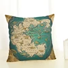 High quality promotional travel pillow gift Thailand natural latex children pillow cushion map pillow cover fashion design