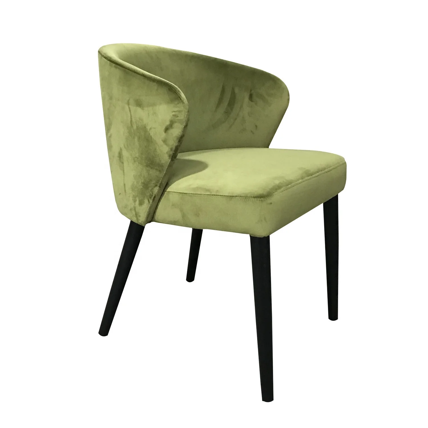New Design Black Wood Leg Green Velvet Restaurant Dining Chair Buy