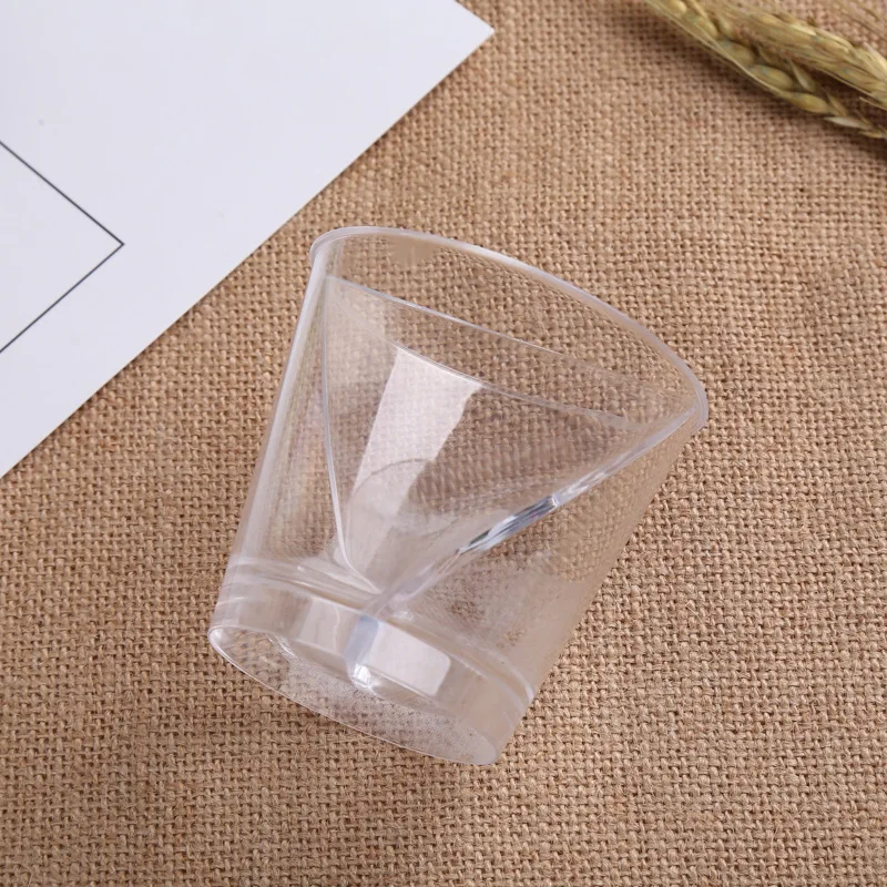 2022 Hot Selling Custom Plastic Clear Twisted Shot Glass Split Shot