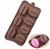 Cake Decorating 6 Coffee Beans Chocolate Mold,Silicone Bakeware Mould