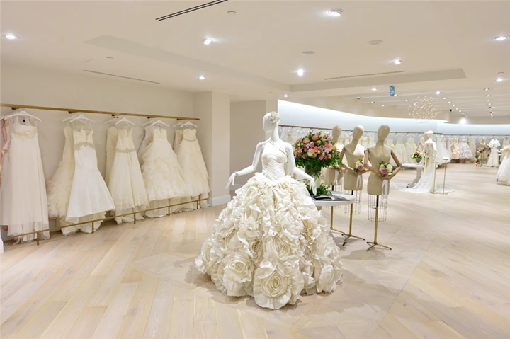 Custom Luxury 3D Rendering Boutique Wedding Interior Store Design Retail Merchandising Bridal