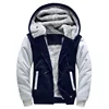 Fashion Design Matching colors full zipper sherpa lined thick sweatshirtwinter outdoor running sports hoodies