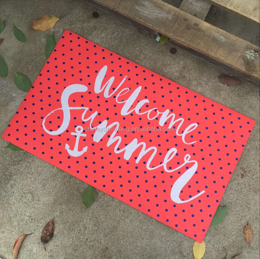 Outdoor Custom Printable Dye Sublimation Blank White Rubber Floor Mats