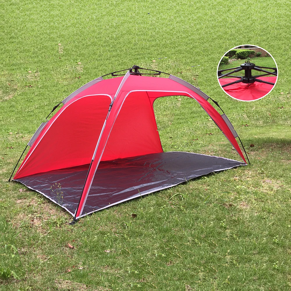 Automatic Quick Set Pop Up Outdoor Custom Easy Setup Portable Folding Logo Sunshade Sun Shade Beach Tent Camping For Beach