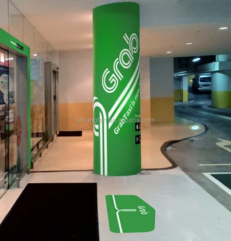 self adhesive vinyl wrap pillar sticker for shopping mall kiosk