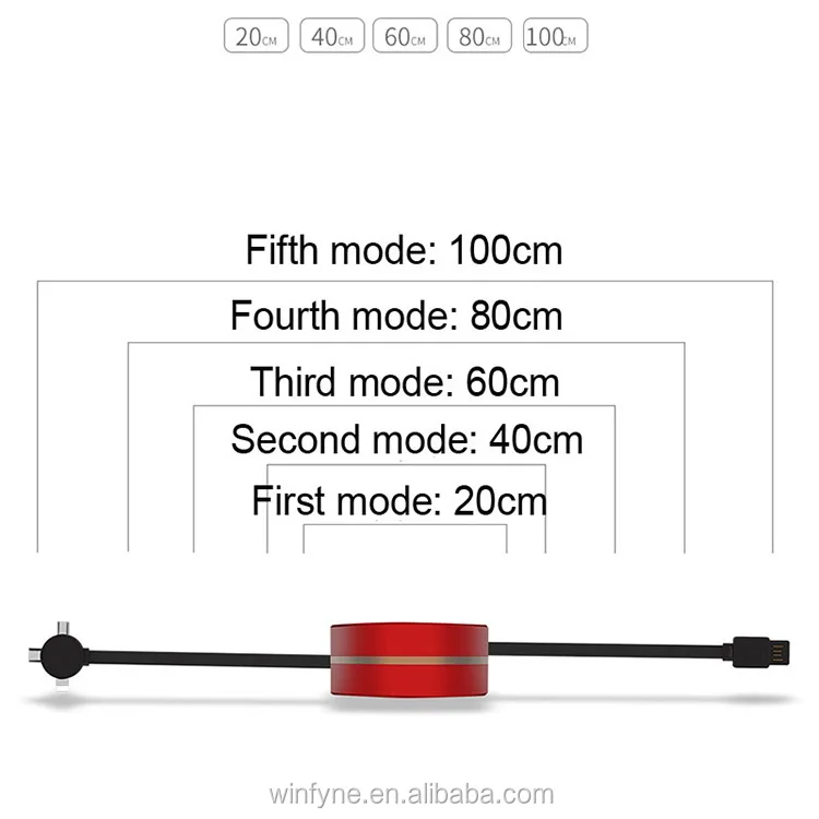 Extension USB Charger Charging 3in1 Cable Retractable 3 in 1 usb cable For Iphone Samsung