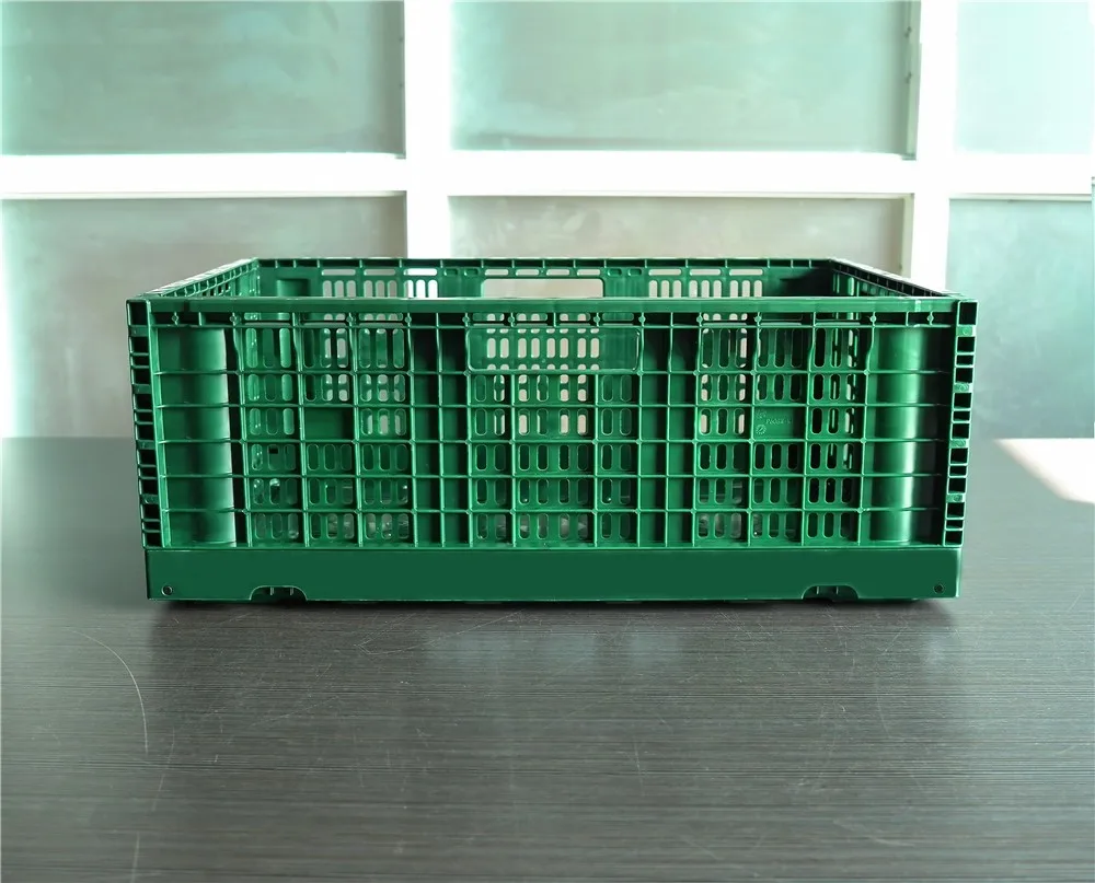 Vented Type Harvest Use Rpc 6423 Plastic Collapsible Storage Basket And