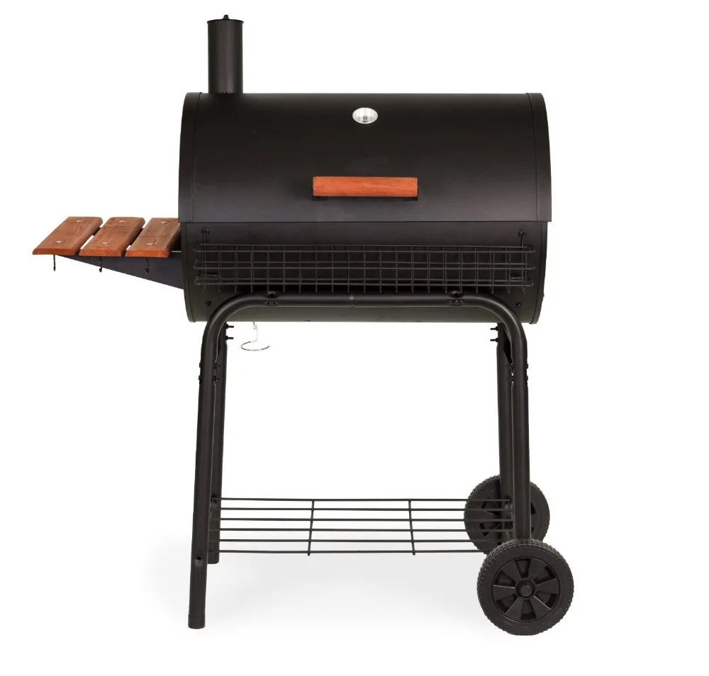Highcapcity barril barbacoa de carbón parrilla parrillas recortar con cesta para exterior patio Highcapcity barril barbacoa de carbón parrilla parrillas recortar con cesta para exterior patio