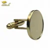 Custom Metal Gold Blank Cuff link cufflink for shirt set