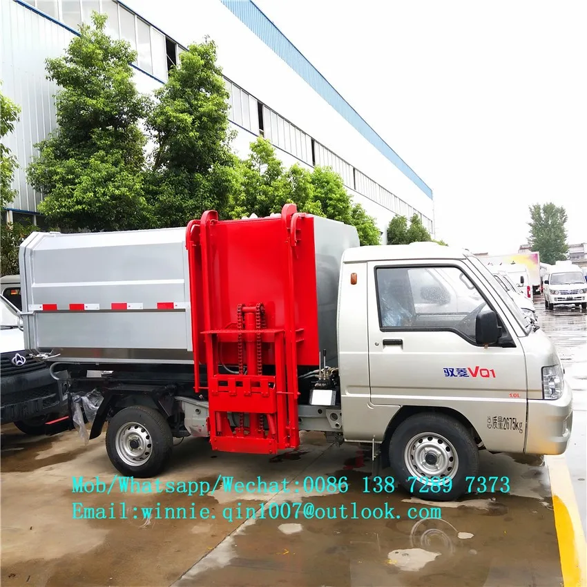Dongfeng 4*2 Trash Can Lift Garbage Truck 5 Tons Side Loader Trash Can Cleaning Garbage Truck