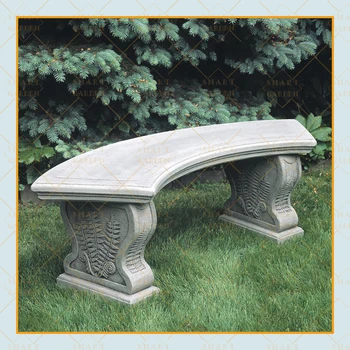 Natural Stone Benches Contemporary Curved Stone Bench Garden Seat