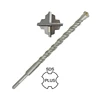 Carbide Cross Tip 4 Cutters S4 Flute SDS Plus Hammer Drill Bit for Concrete Block Brick Wall Drilling
