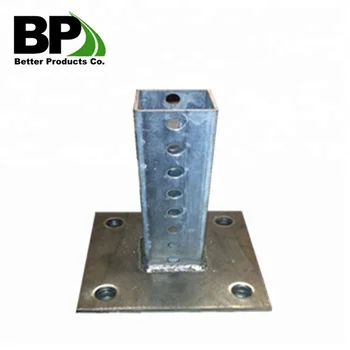 Steel Square Base Plate For Perforated Tubes - Buy Steel Square Post 