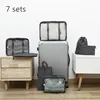 Quick shipping packing cubes travel clothing 7 set luggage organizer