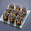 Tic-Tac-Toe Shot Glass Drinking Chess Game Set