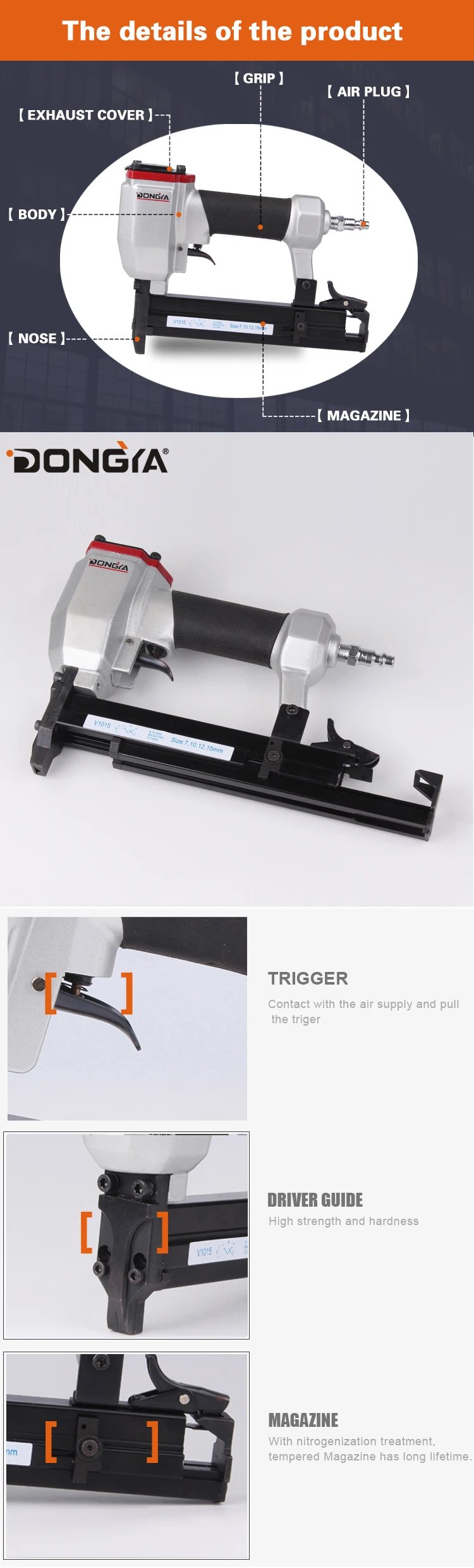 V1015 Professional Air V Nailer For Picture Frame Picture Frame Nailer