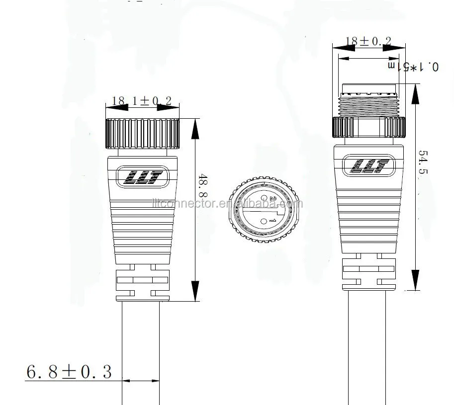 Waterproof 2pin M15 Ip67 Electrical Waterproof Lighting 3 4 5 6 7 8pin Cable Connector Buy 2 3808