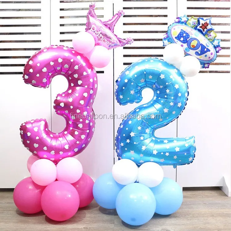 helium foil number balloons