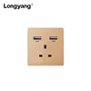 Wholesale Price Dual Usb Wall Uk 2 Gang Outlet Socket