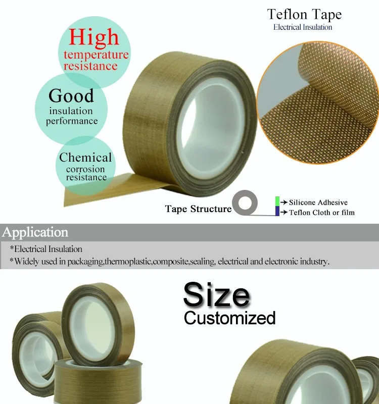 High Temperature Ptfe Teflon Adhesive Tape Manufacturers,Heat Resistant
