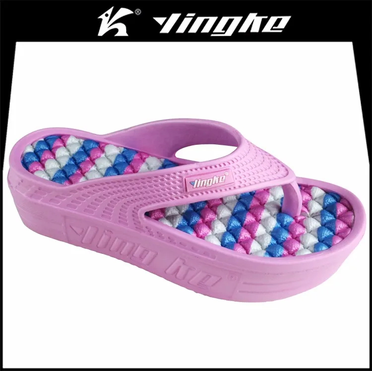 Cheap price oem logo eva  thick sole women flip flops slippers beach design