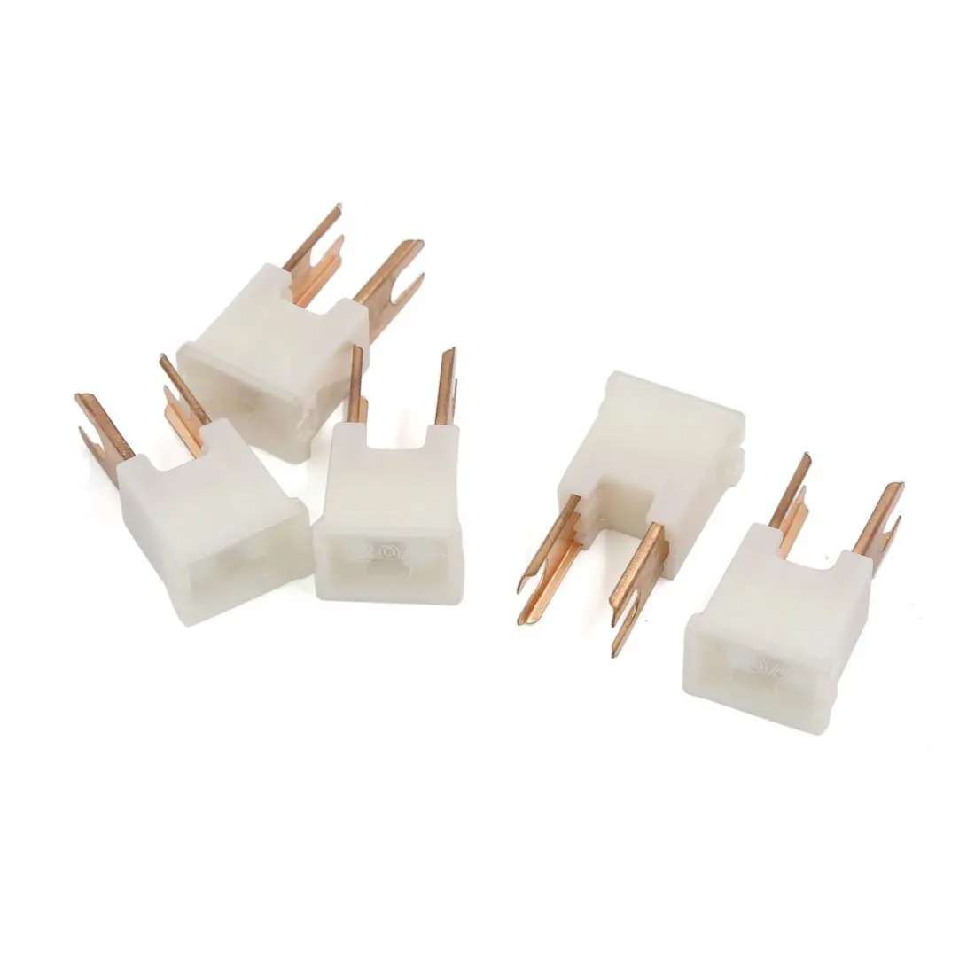 uxcell 5pcs White Car 2 Female Push PAL Cartridge Circuit