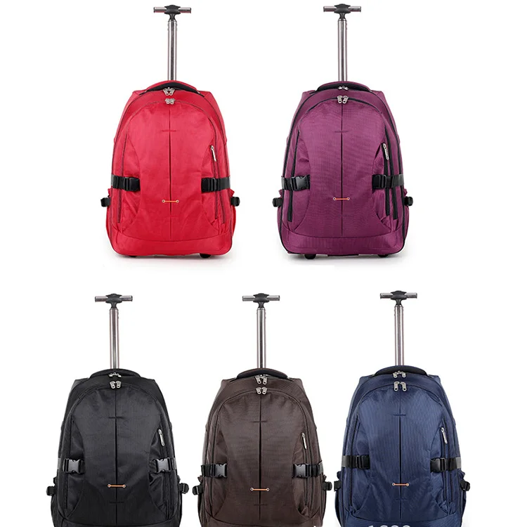 Waterproof Laptop Trolley Backpack High School Student Trolley Bag