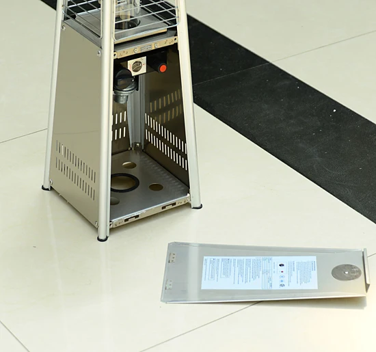 Al Aire Libre De Acero Inoxidable Comercial Pyamid Calentador Con