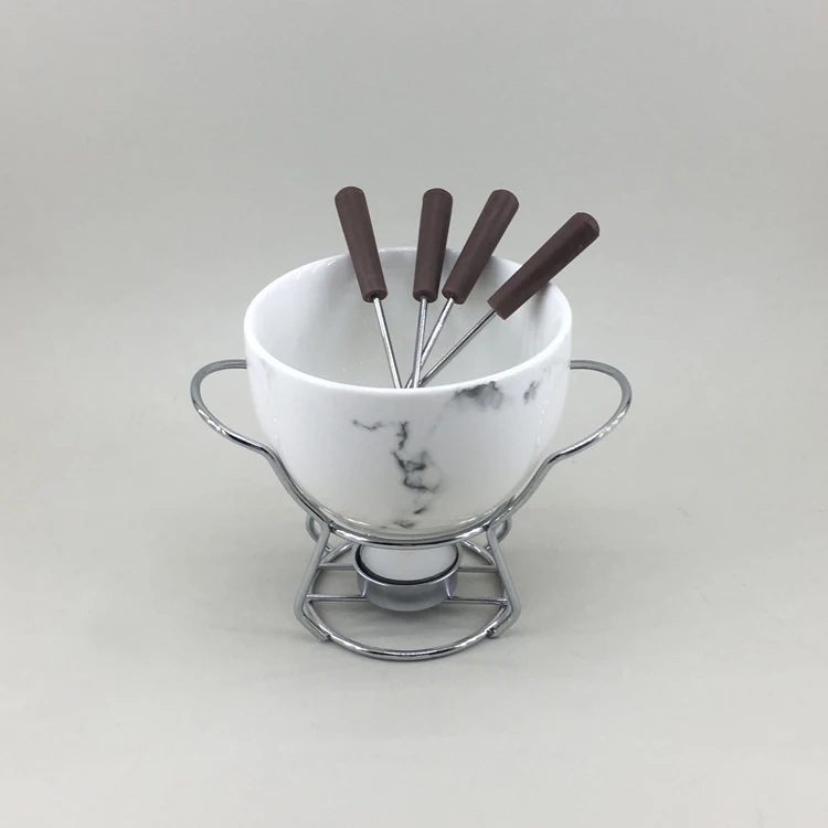 OEM / ODM eco friendly cookware cheap price chocolate pot set  chocolate fondue