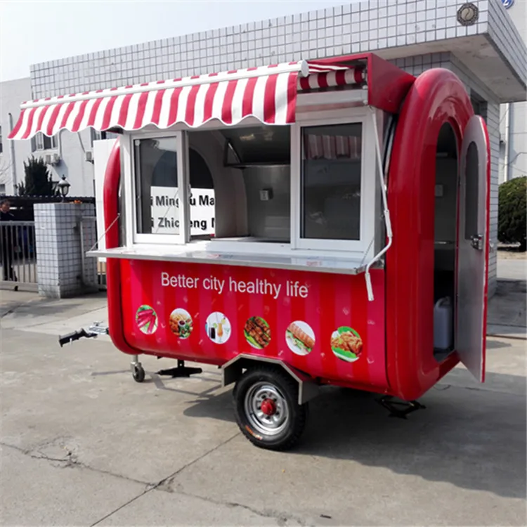 Hot Sale Fiberglass And Stainless Steel Mobile Food Trailers,Mobile