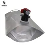 Laminated Packaging Vacuum Wine Filling Water Plastic Bag In Box Tap With Bib For Drinks