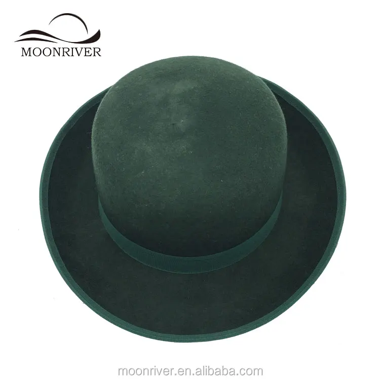 Boater Flat Top Wool Felt Hat
