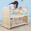 Chinese manufactures dIrectly selling wooden bedside baby cot crib with protection bumper