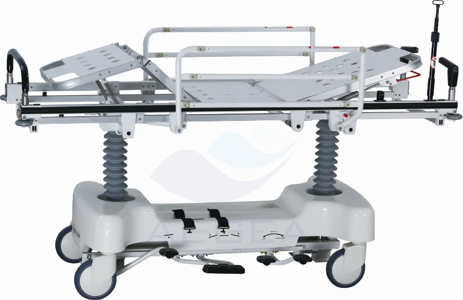 Medical examination emergency patient delivery hydraulic stretchers used in ambulances