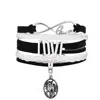 handmade jewelry custom braided leather bracelets animal charm unicorn bracelet