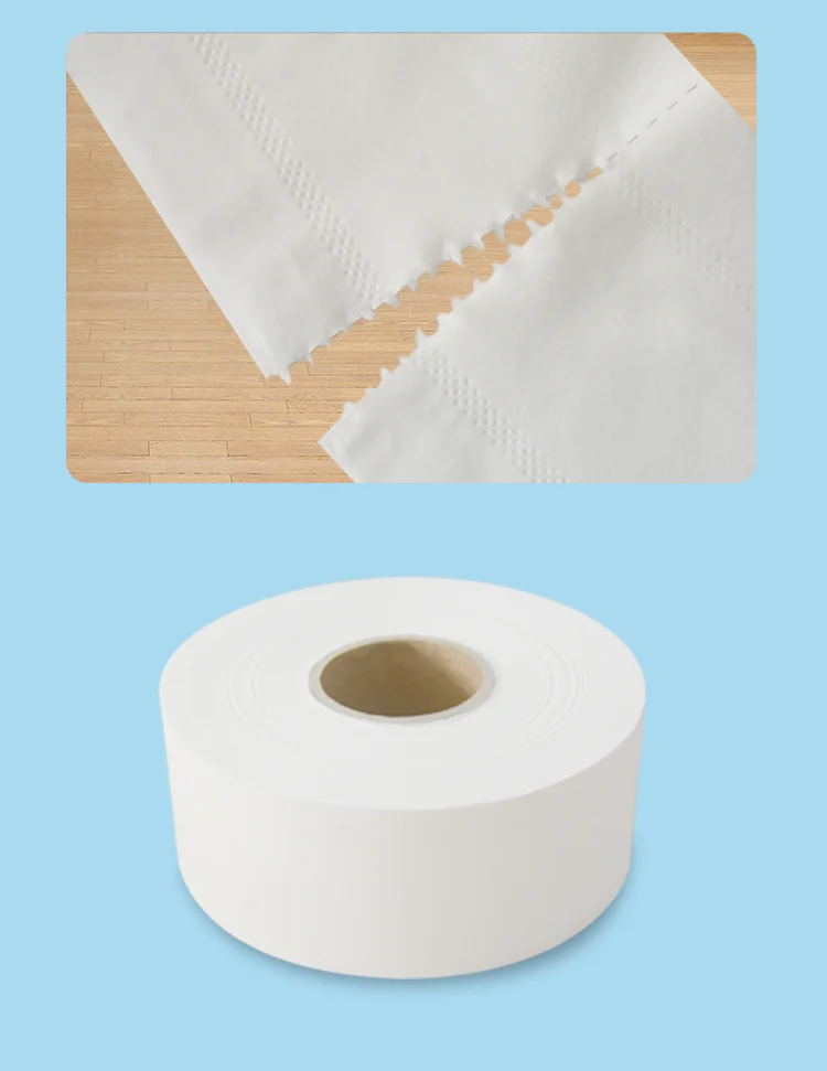 2 ply virgin wood pulp Jumbo roll high quality paper tissue 8 rolls