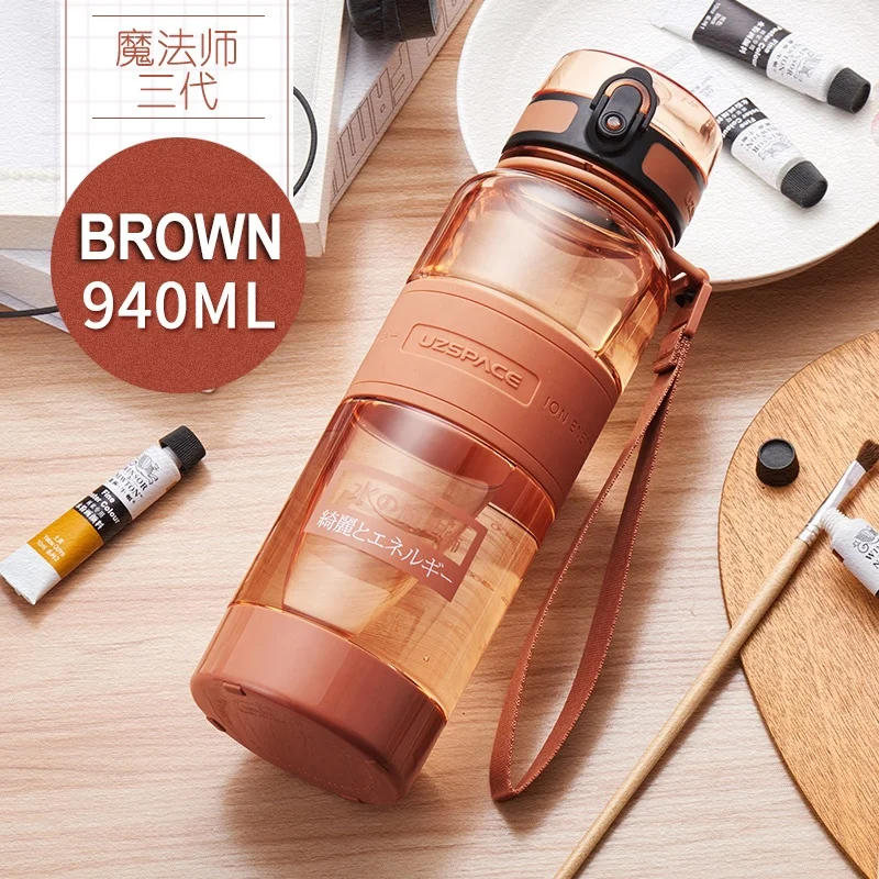 Reusable Clear Plastic Drinking Water Bottle With Nondust Proof Design