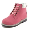 Kids Lace-Up Ankle Boots Boy Girl Waterproof Outdoor Workboots