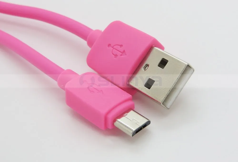 Colorful 1m/2m3m Long 5pin Micro Usb Cable For Android Mobile Phone Usb