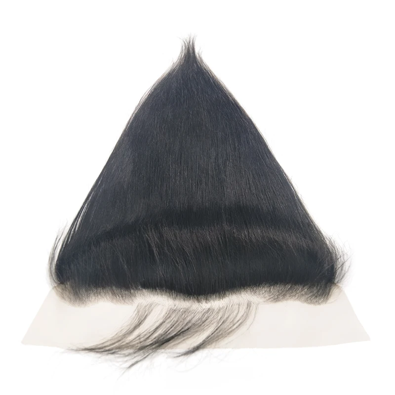 
Morein Black Straight Peruvian Hair Extension Human Hair Transparent Lace Frontal 