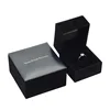 Luxury wholesale velvet jewelry box dark green paper jewelry box for ring custom logo black velvet jewelry box