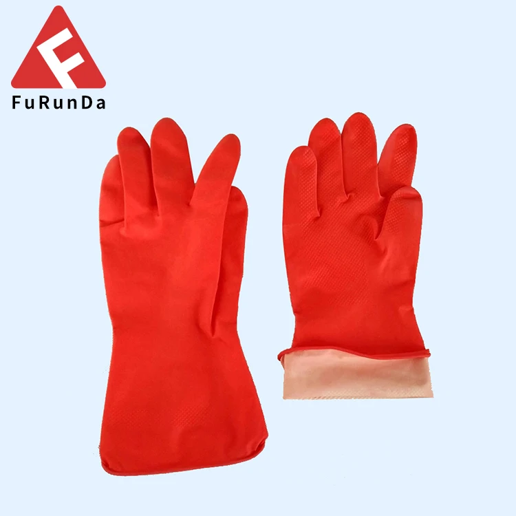 latex gloves red