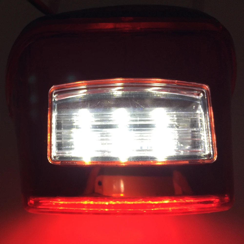 Red Lens LED Brake Tail Light Kit For Road King Road Glide Sportster Dyna Motorcycle