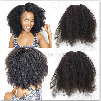 4a 4b 4c Human Hair Different Afro Curl Hair Weaves Permanent Curl
