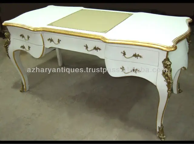 Louis Xv Style Large White Desk Buy White Desk Small Desk Lady